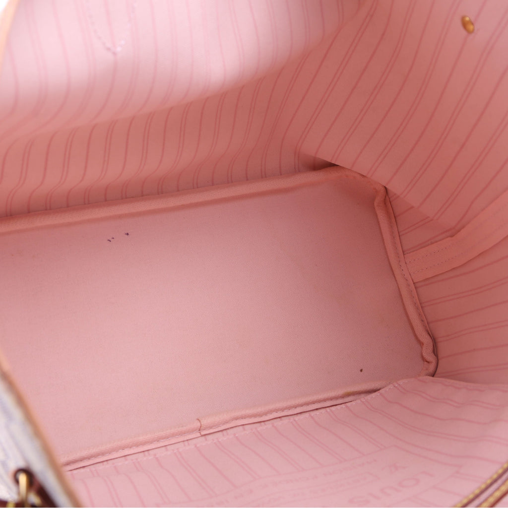 Neverfull With Wallet MM Damier Azur Pink