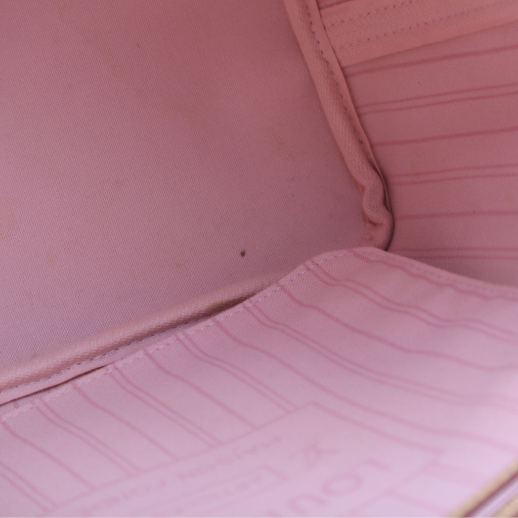 Neverfull With Wallet MM Damier Azur Pink
