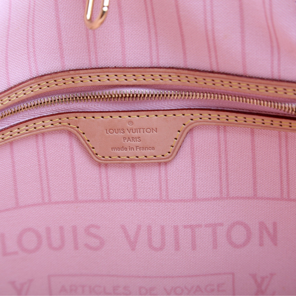 Neverfull With Wallet MM Damier Azur Pink