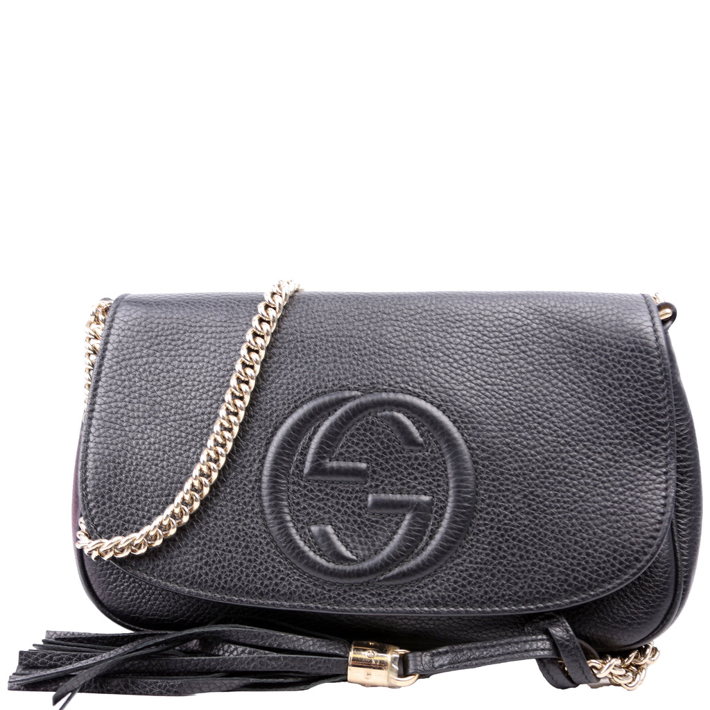 336752 Soho Chain Crossbody Medium Black
