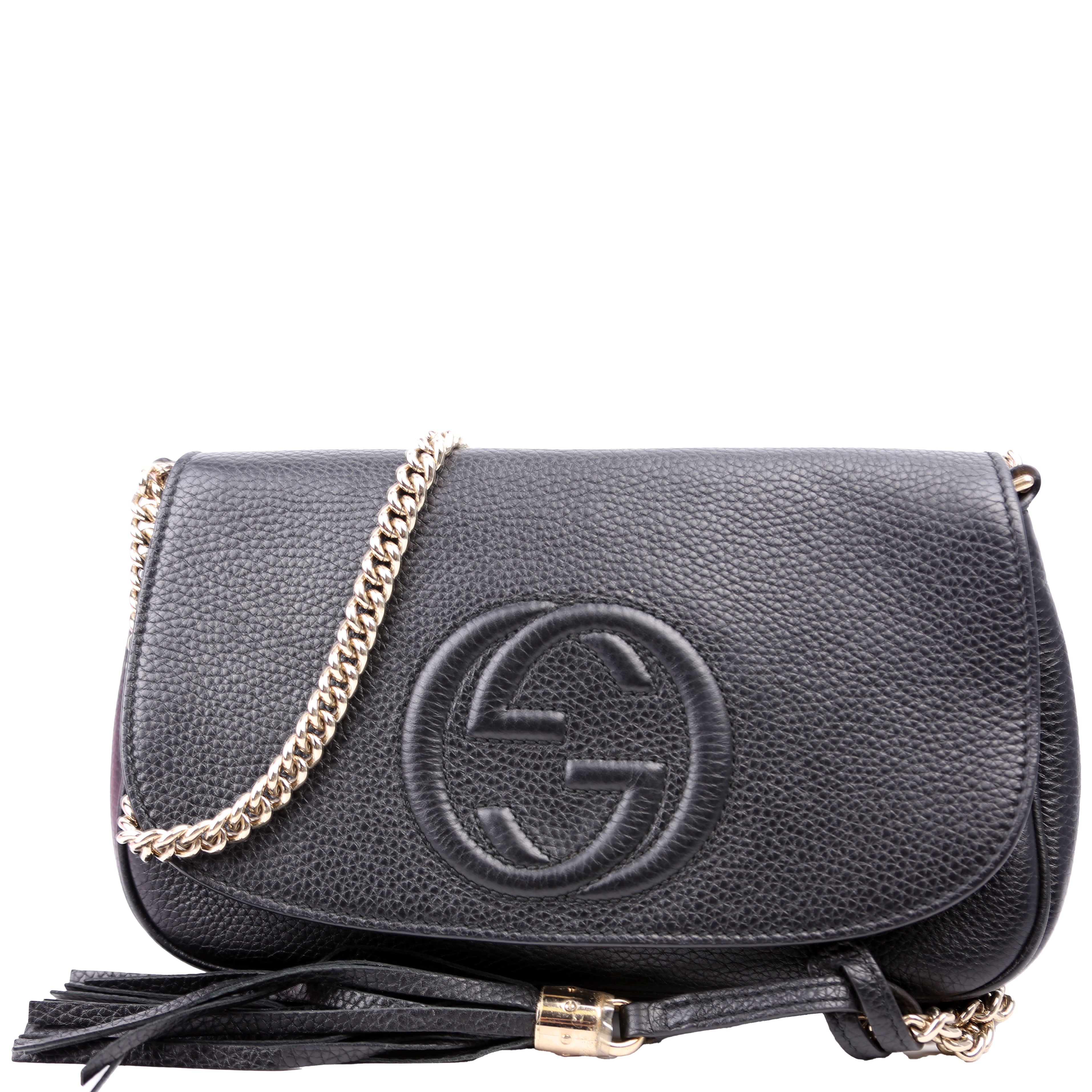 336752 Soho Chain Crossbody Medium Black