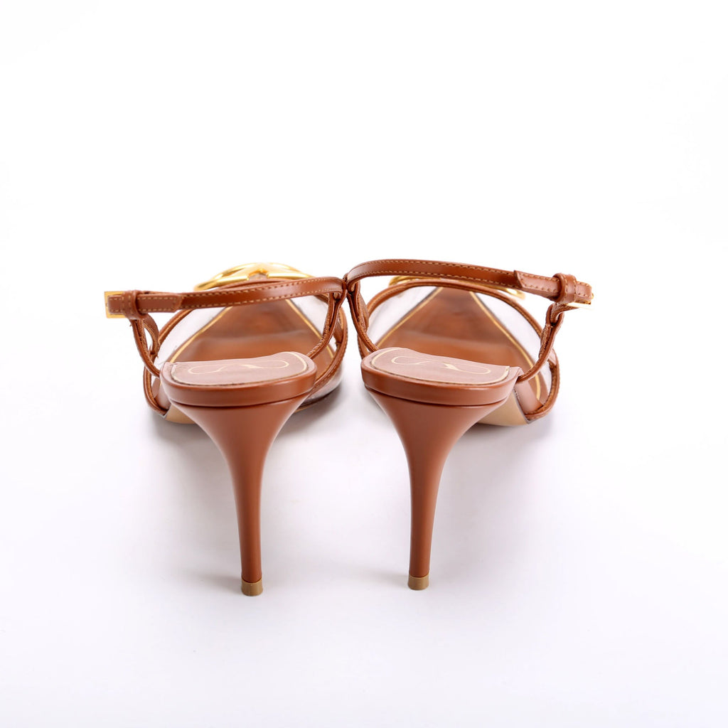 VLogo PVC Leather Trimmed Pumps Size 39