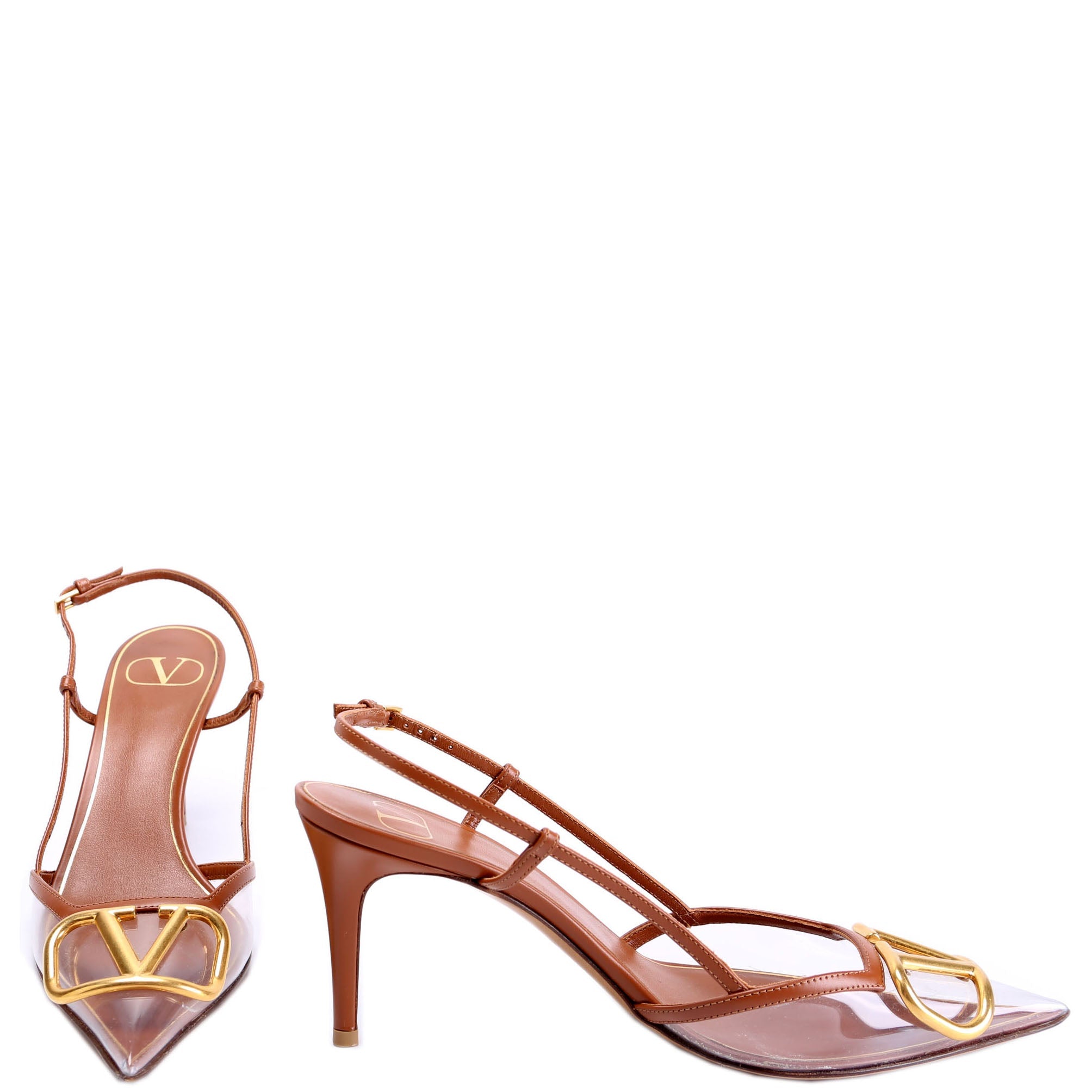 VLogo PVC Leather Trimmed Pumps Size 39