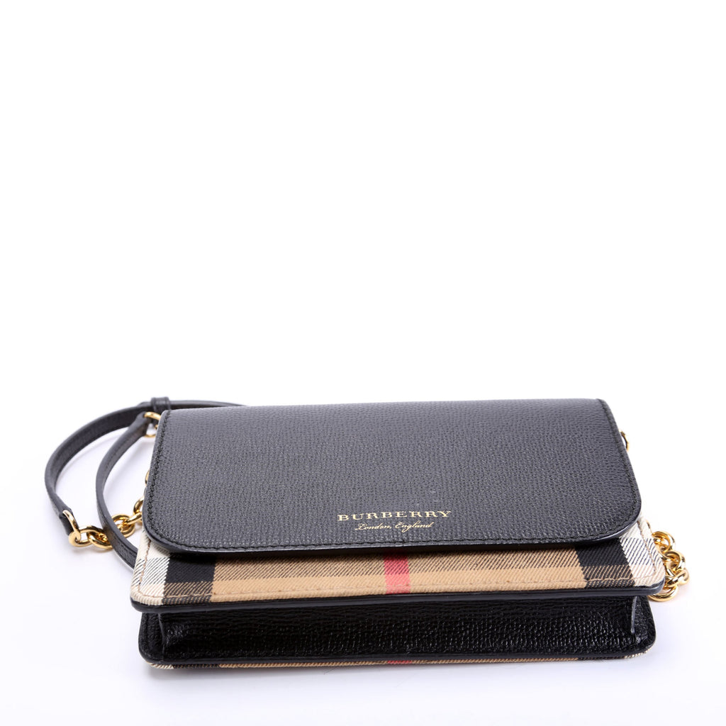 Hampshire Wallet On Chain Leather Black/Brown