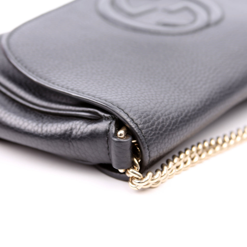 336752 Soho Chain Crossbody Medium Black