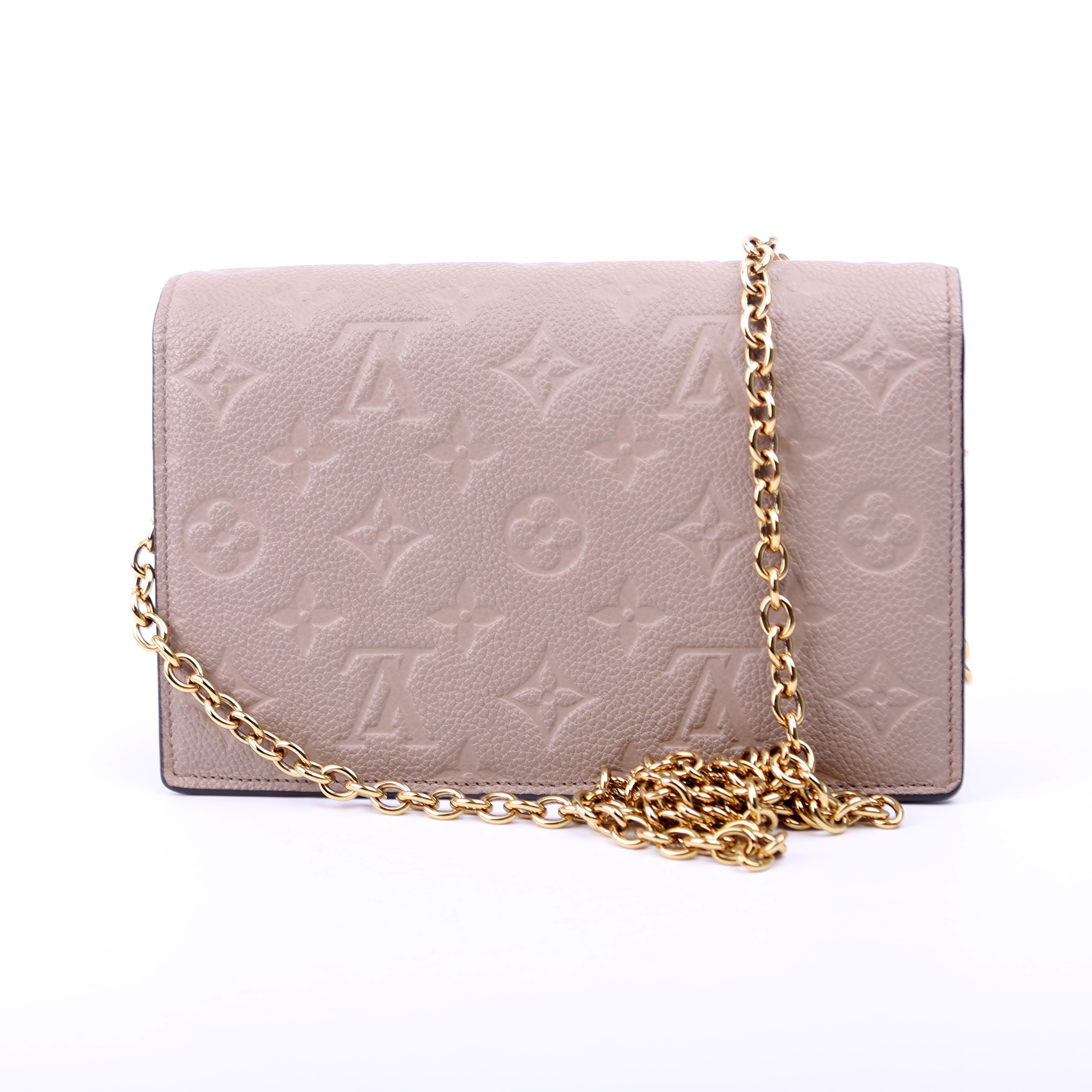 Vavin Chain Wallet Empreinte Taupe