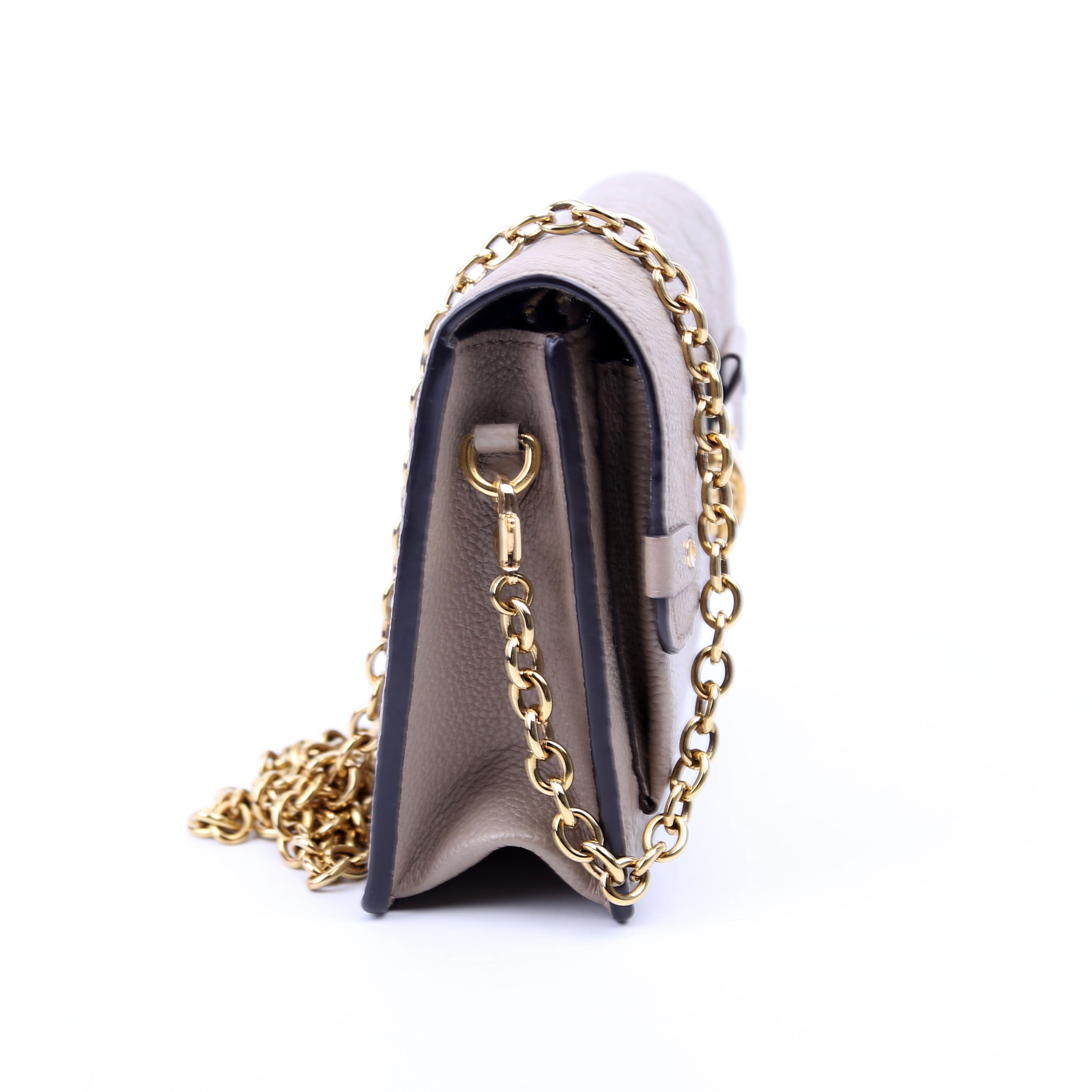 Vavin Chain Wallet Empreinte Taupe