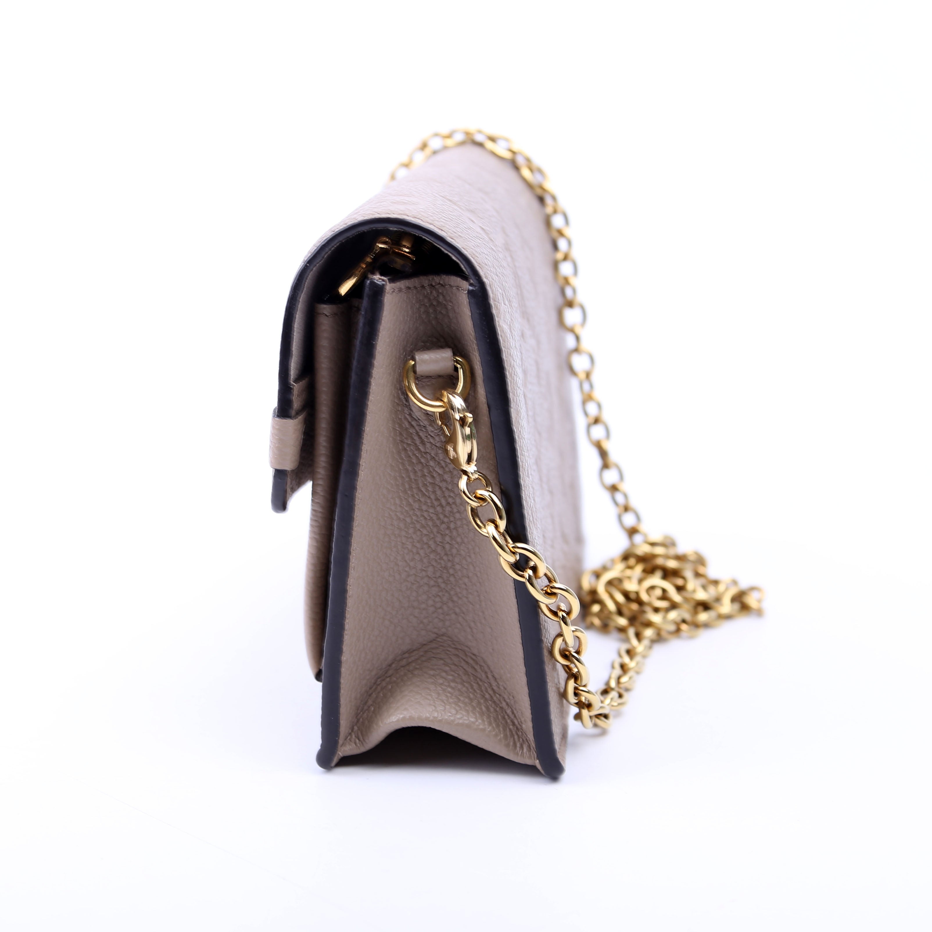 Vavin Chain Wallet Empreinte Taupe