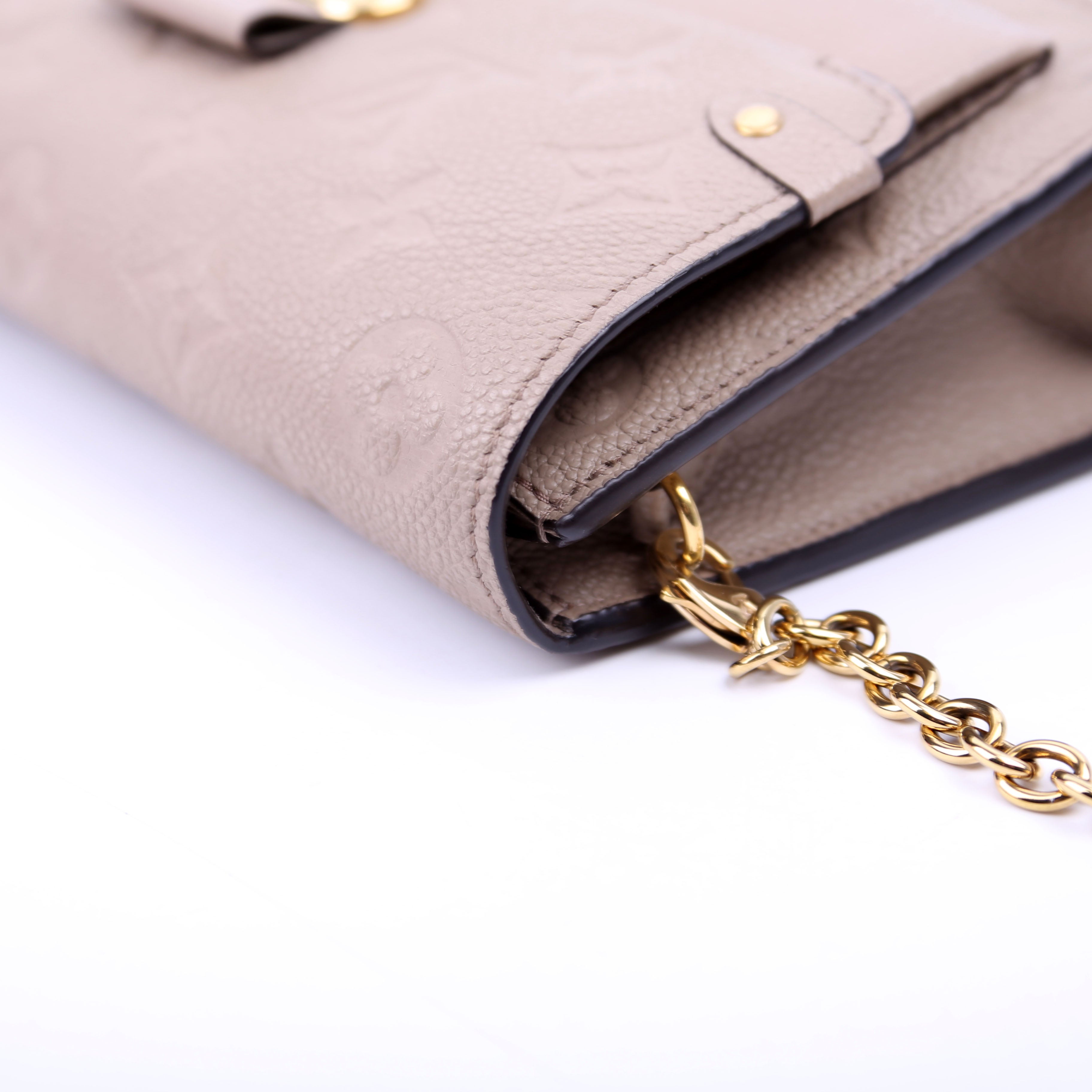 Vavin Chain Wallet Empreinte Taupe