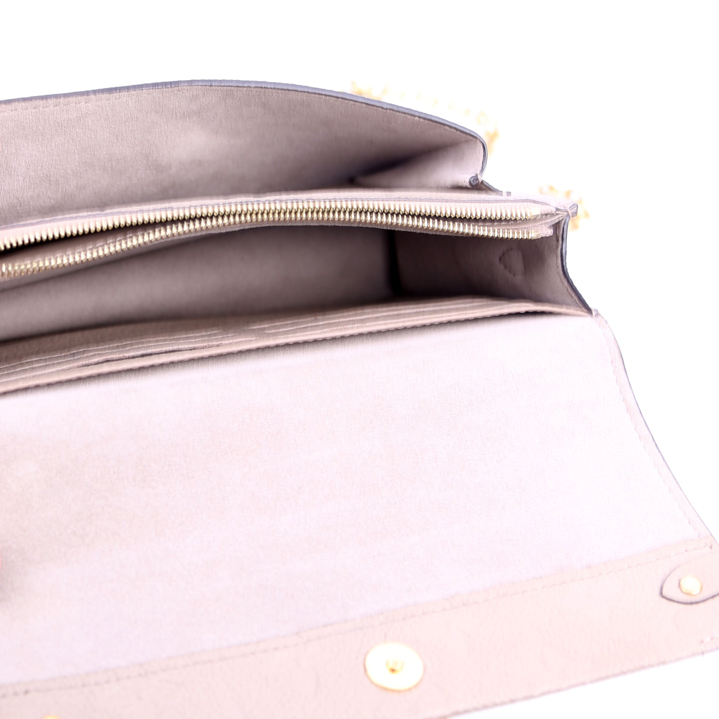 Vavin Chain Wallet Empreinte Taupe
