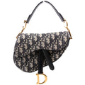 Dior Mini Saddle Bag Oblique Navy