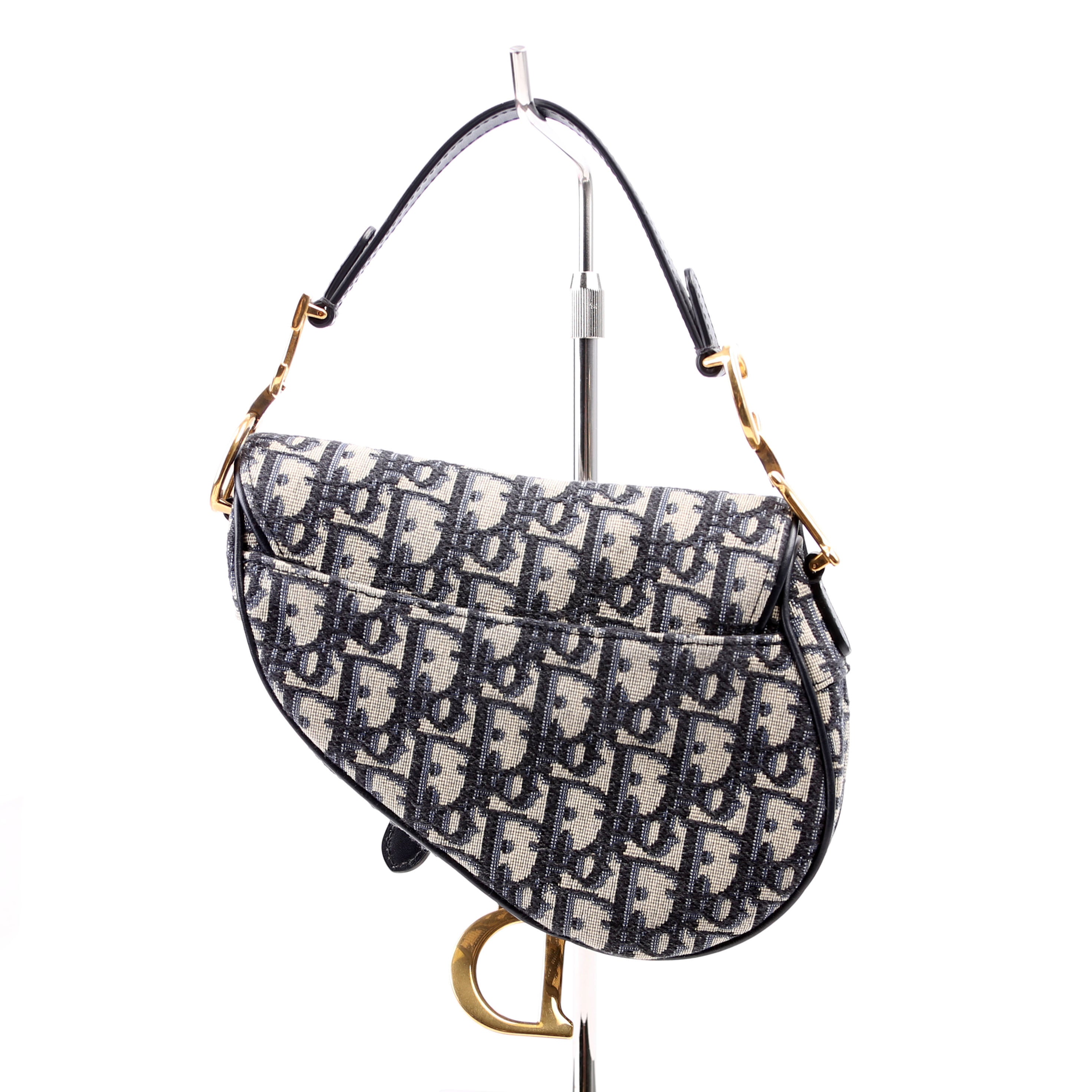Dior Mini Saddle Bag Oblique Navy