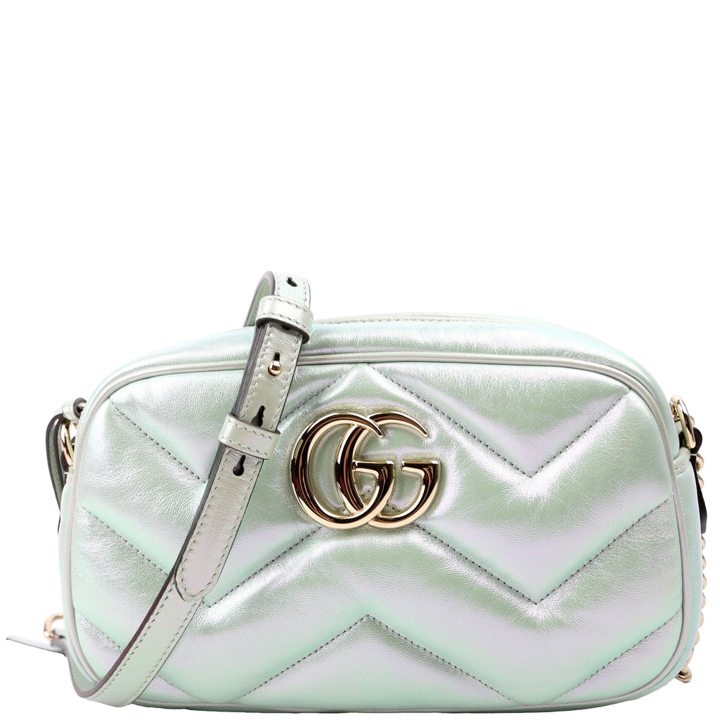 447632 Marmont Small Leather Camera Iridescent