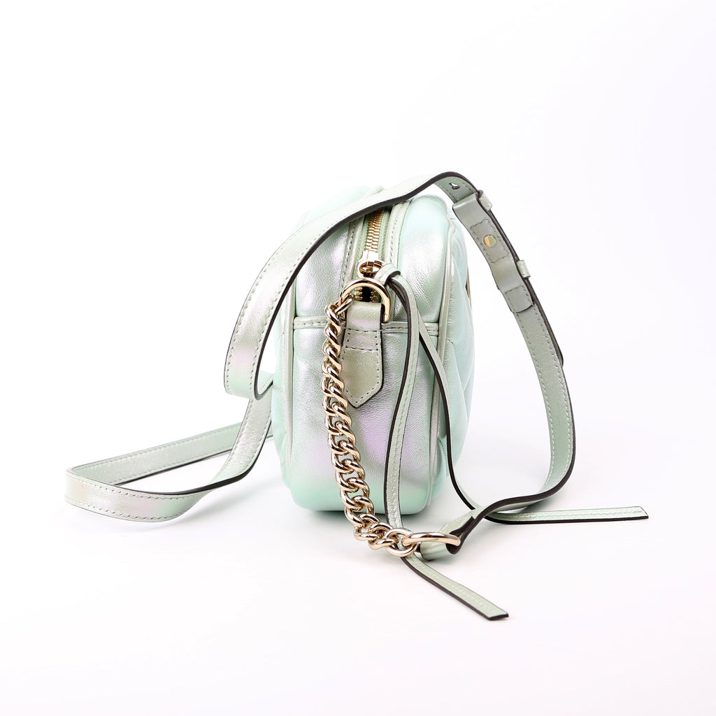 447632 Marmont Small Leather Camera Iridescent