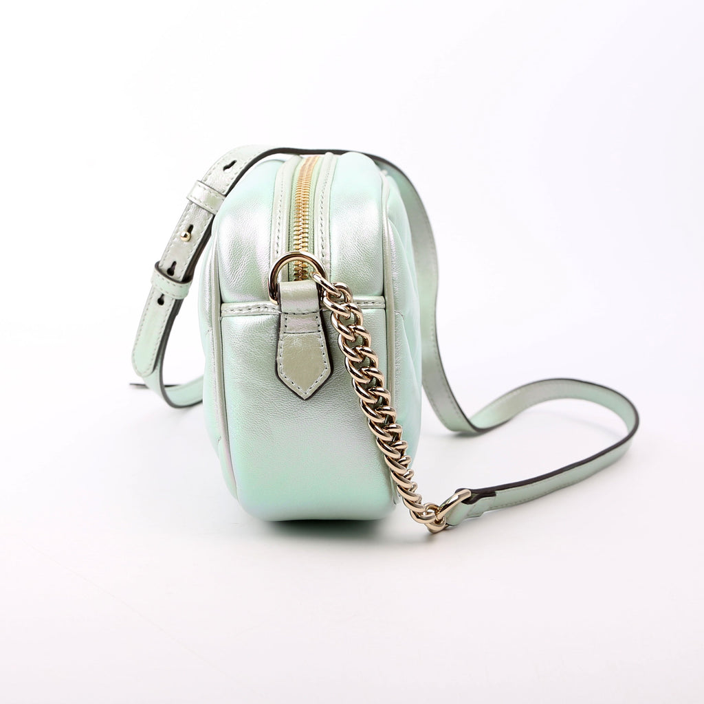 447632 Marmont Small Leather Camera Iridescent