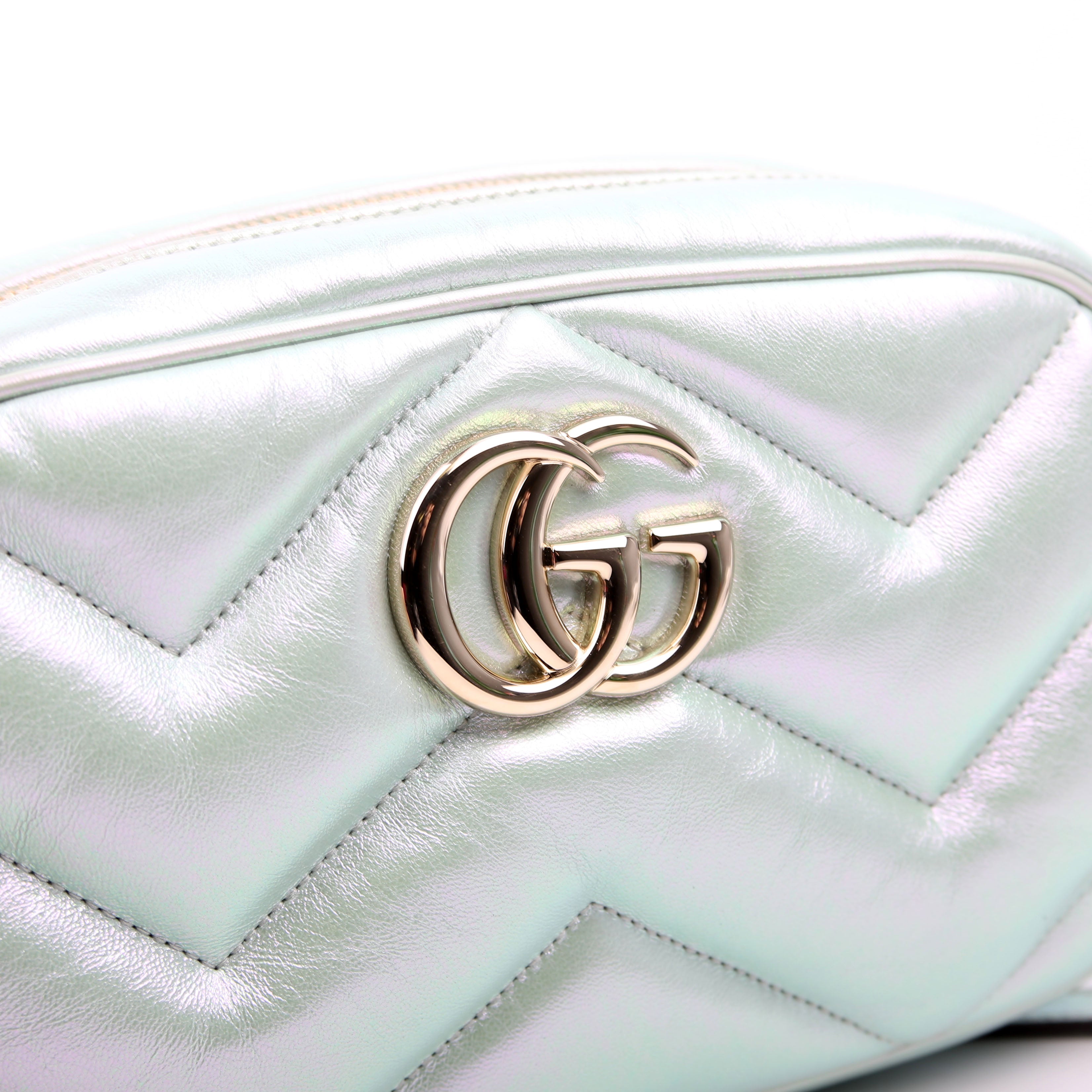 447632 Marmont Small Leather Camera Iridescent