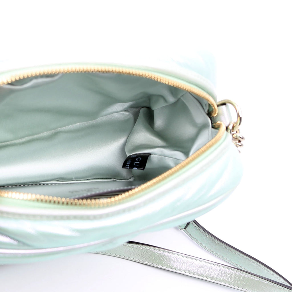 447632 Marmont Small Leather Camera Iridescent