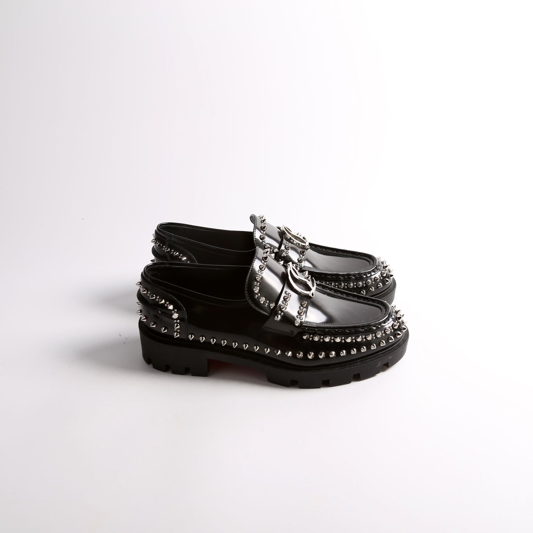 Abrasivato Spike Loafers Size 40 Black