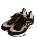Knit Fabric Sneakers Size 38 Black/Gray