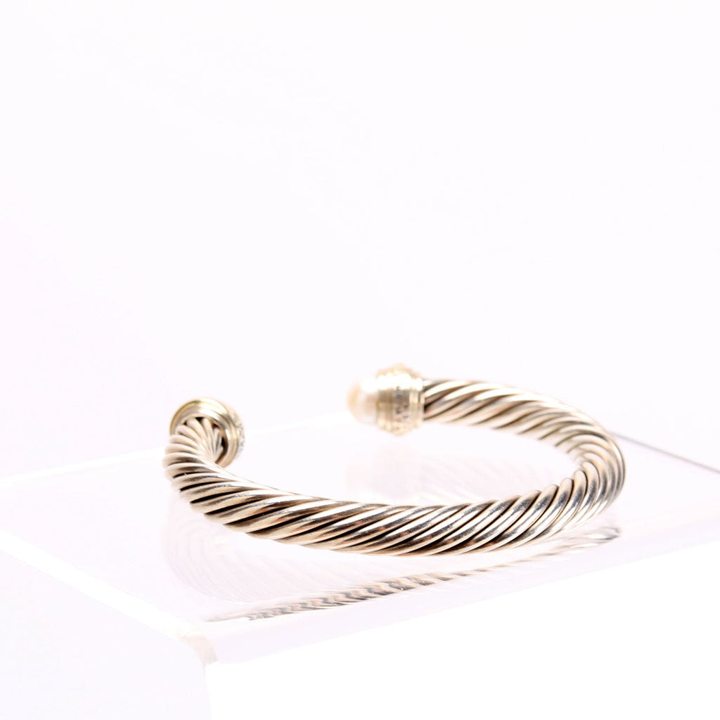 Classic Cable 7MM Bracelet 925/585/Pearl