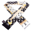 Confidential Bandeau Silk Scarf Black/White
