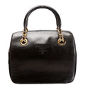 Nappa Leather Top Handle Chain Bag Vintage