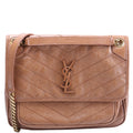 Niki Medium Crinkle Leather 633158 Brown