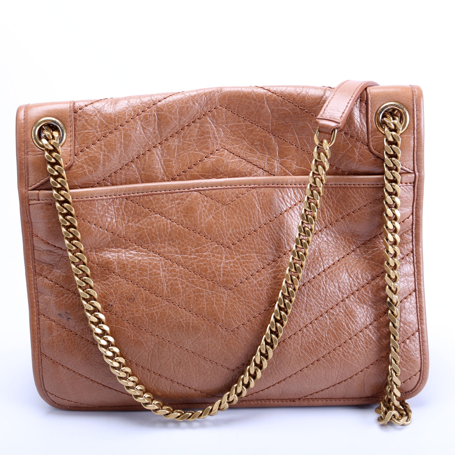 Niki Medium Crinkle Leather 633158 Brown