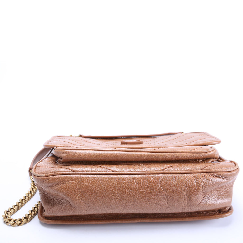 Niki Medium Crinkle Leather 633158 Brown
