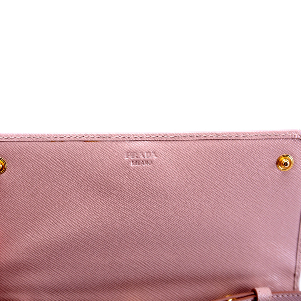Saffiano Wallet On Strap Nude