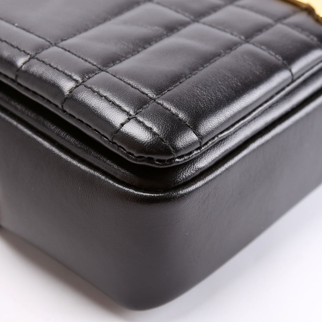 Lola Quilted Flap Small Black