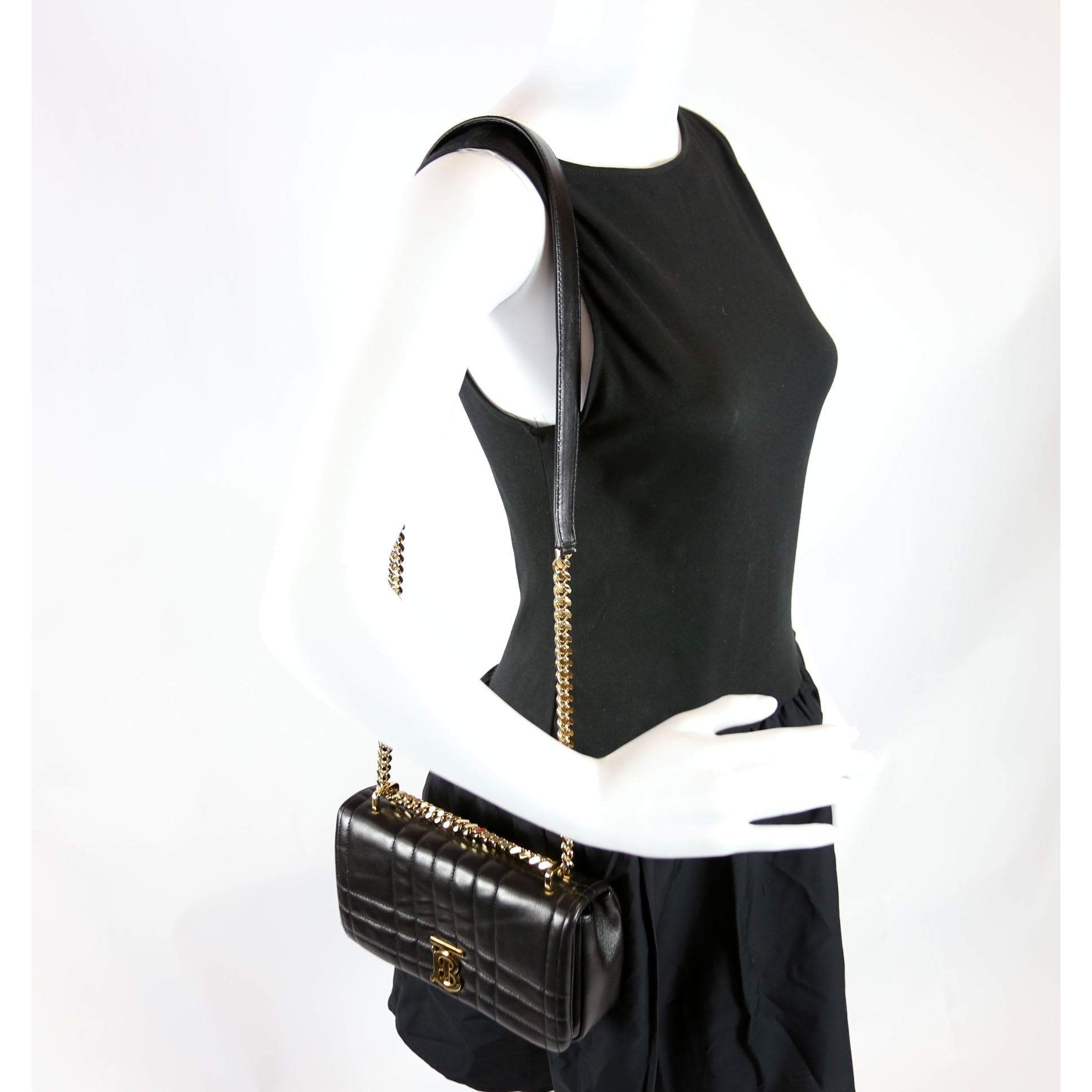 Lola Quilted Flap Small Black