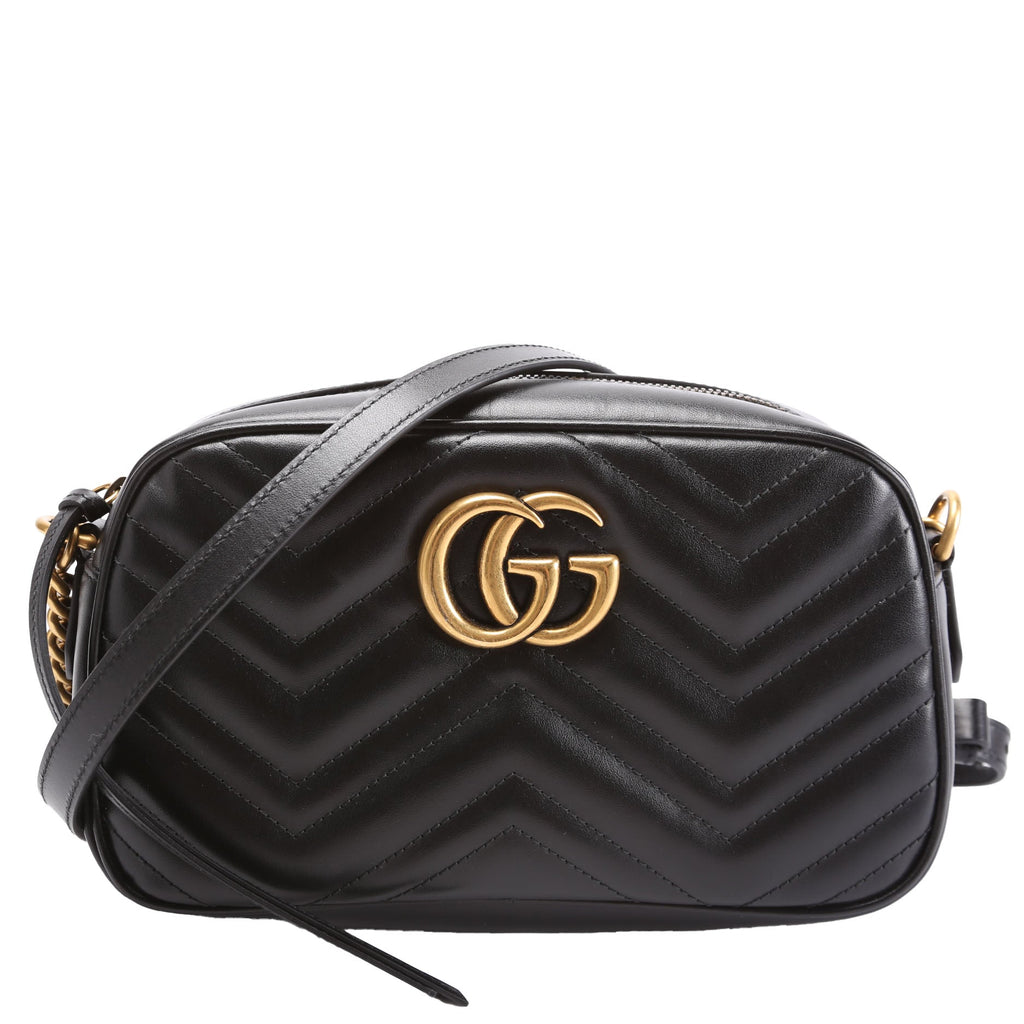 447632 Marmont Small Leather Camera Black