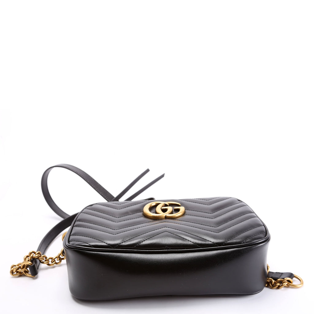 447632 Marmont Small Leather Camera Black