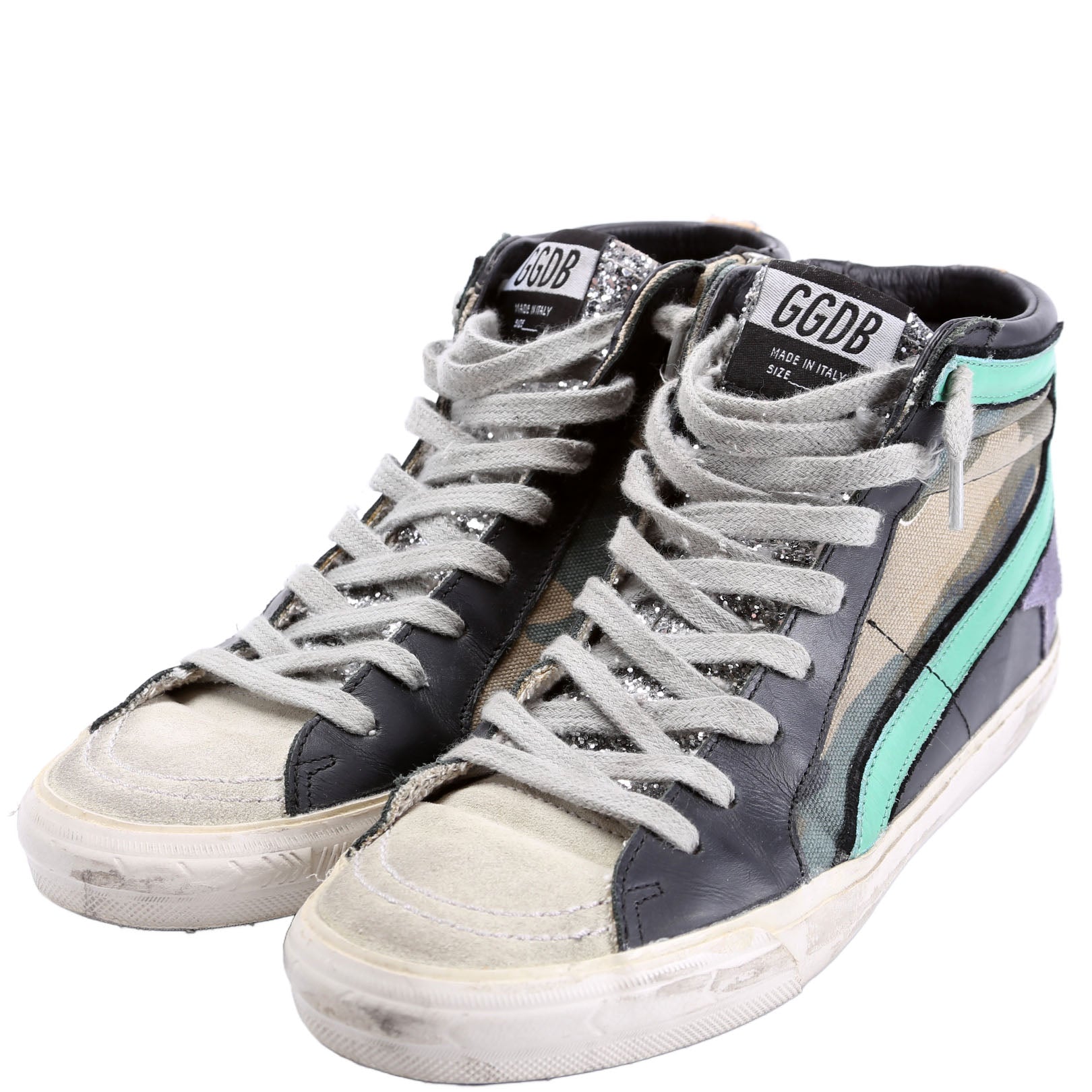 Slide Sneakers Size 38 Black/Green