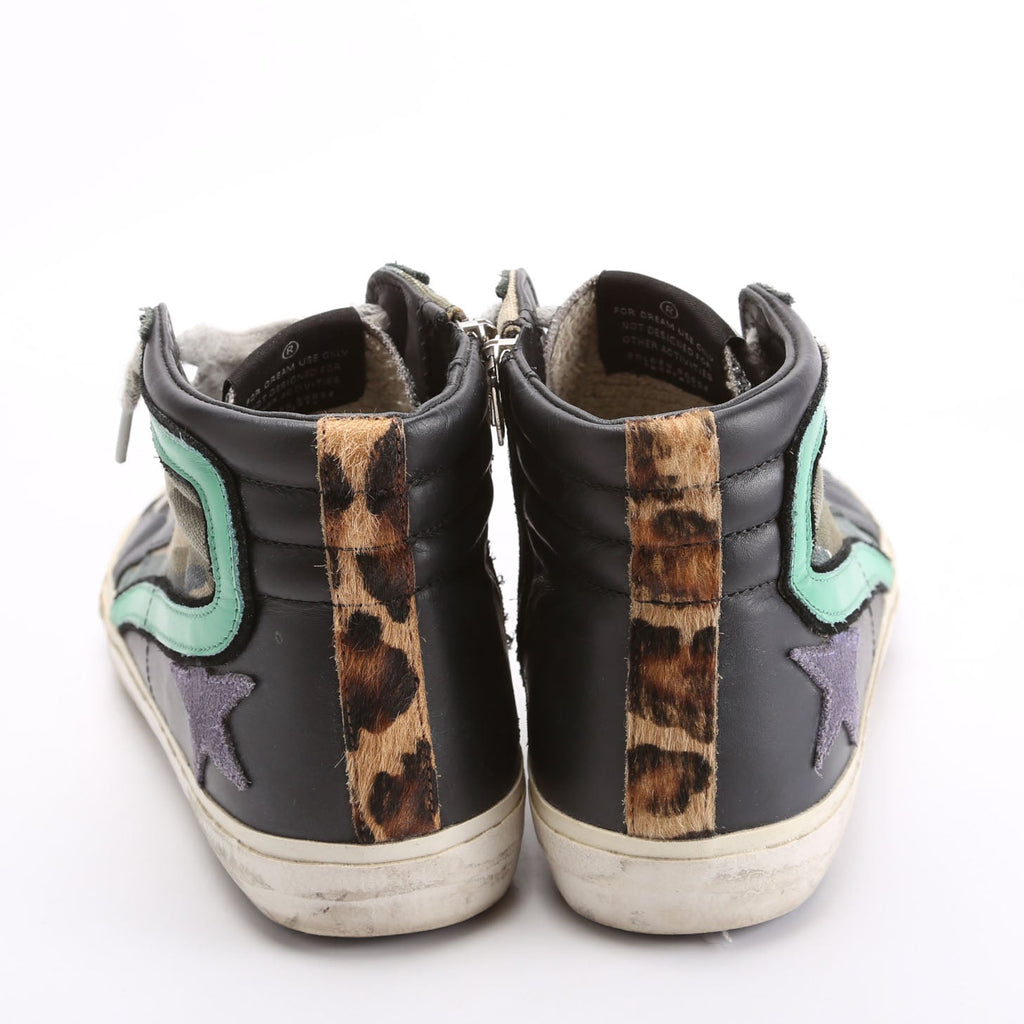 Slide Sneakers Size 38 Black/Green