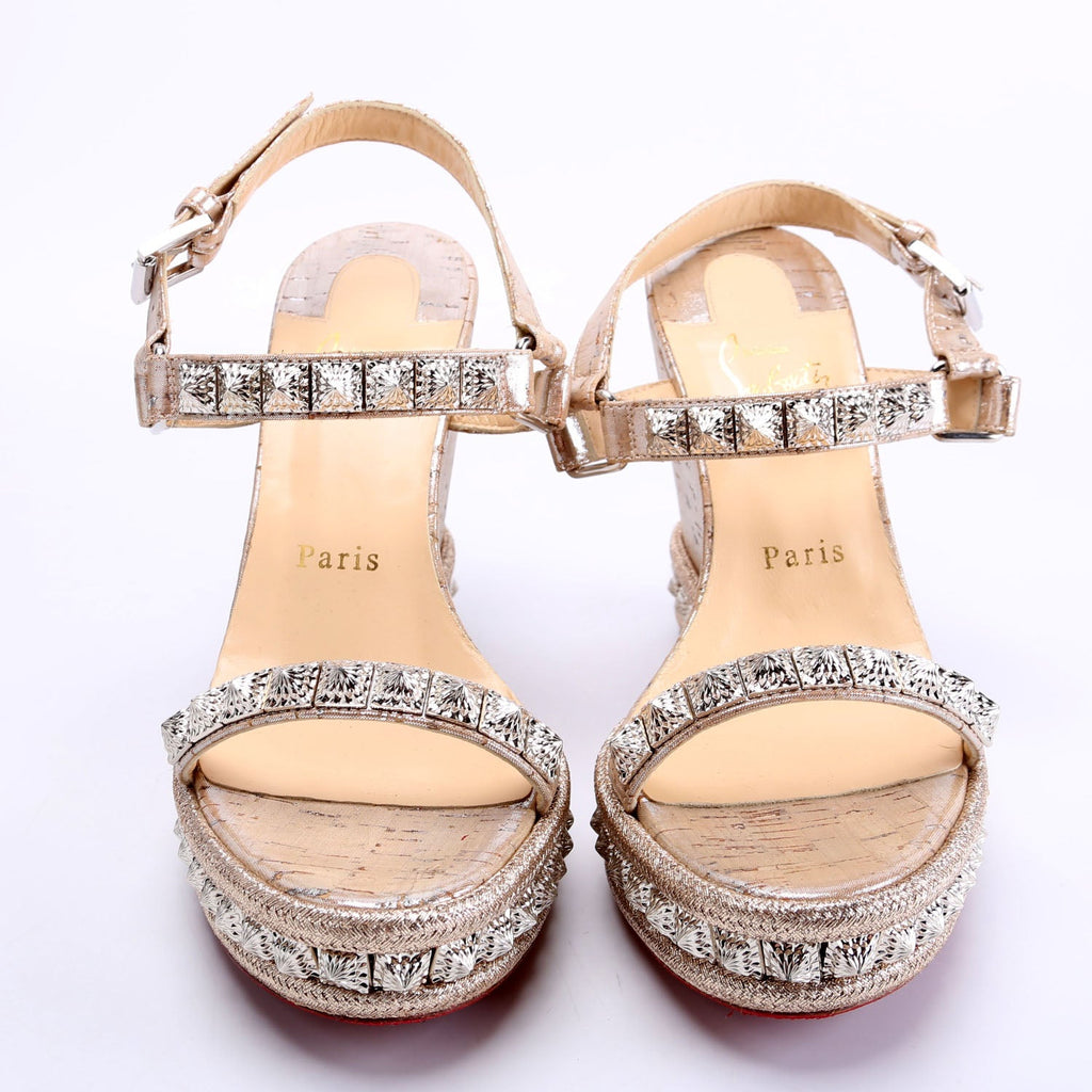 Pyraclou 110 MM Cork Sandal Wedge Size 38