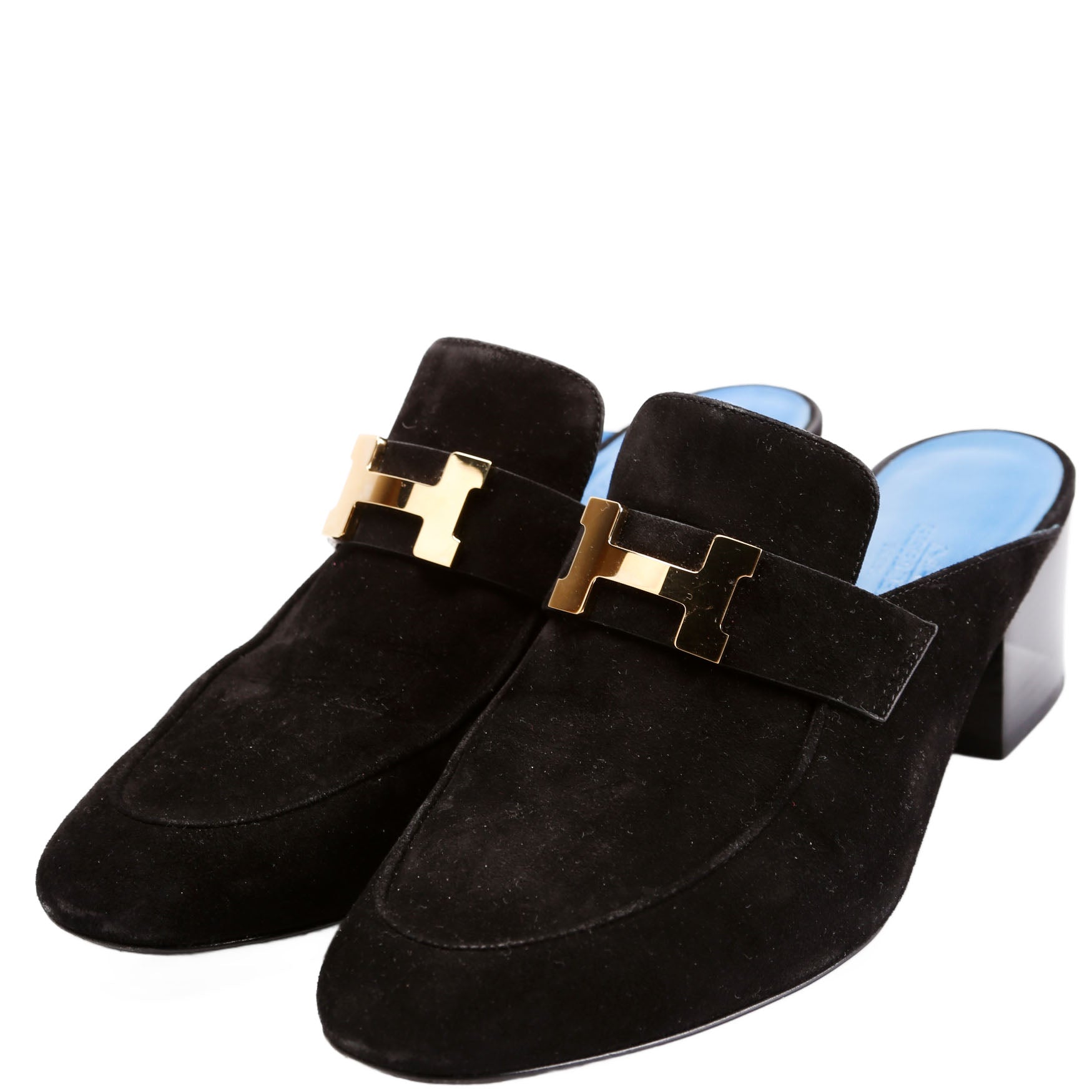 Paradis Suede Mules Size 36.5 Black