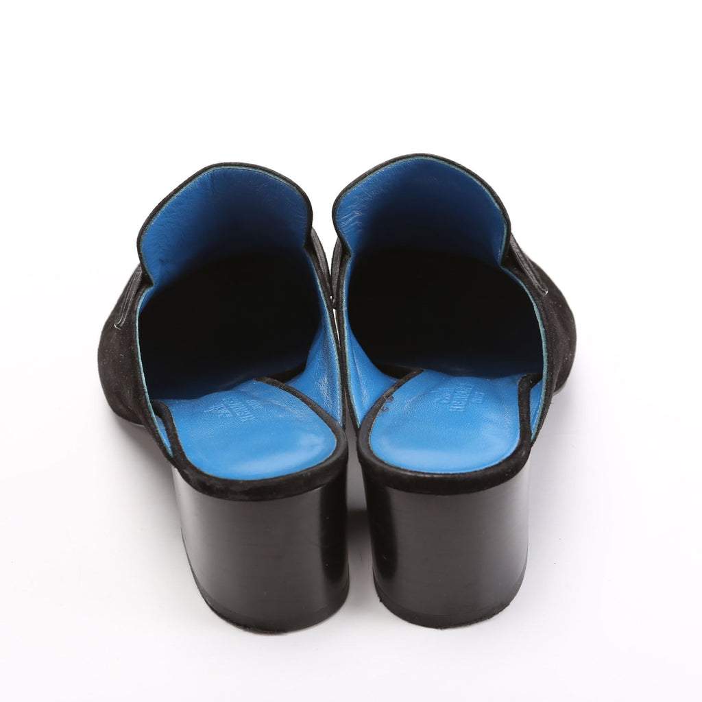 Paradis Suede Mules Size 36.5 Black