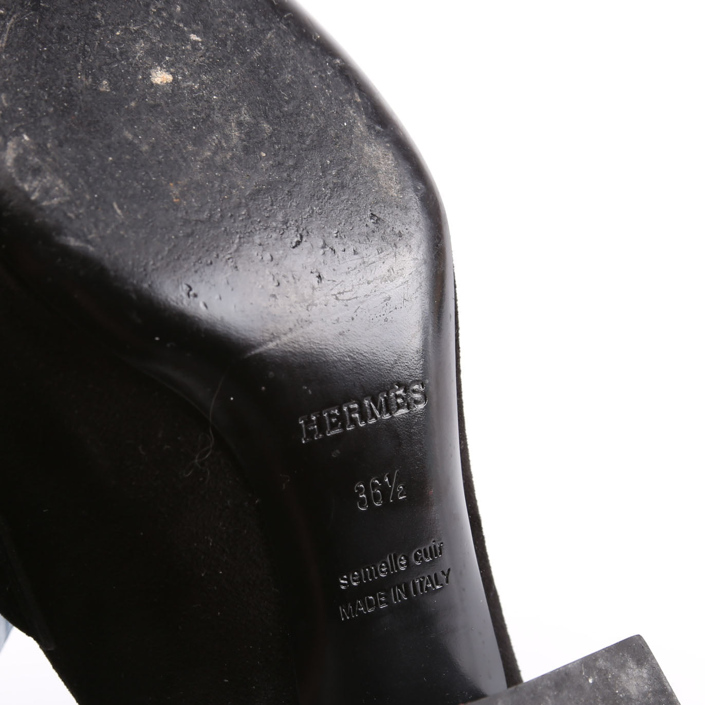 Paradis Suede Mules Size 36.5 Black