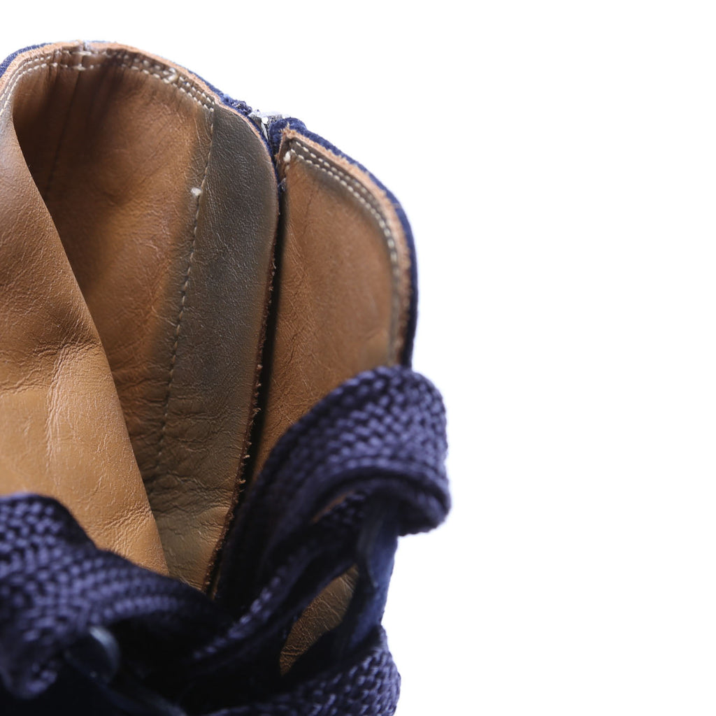 Harper Suede Lace Up Boots Size 37.5 Navy