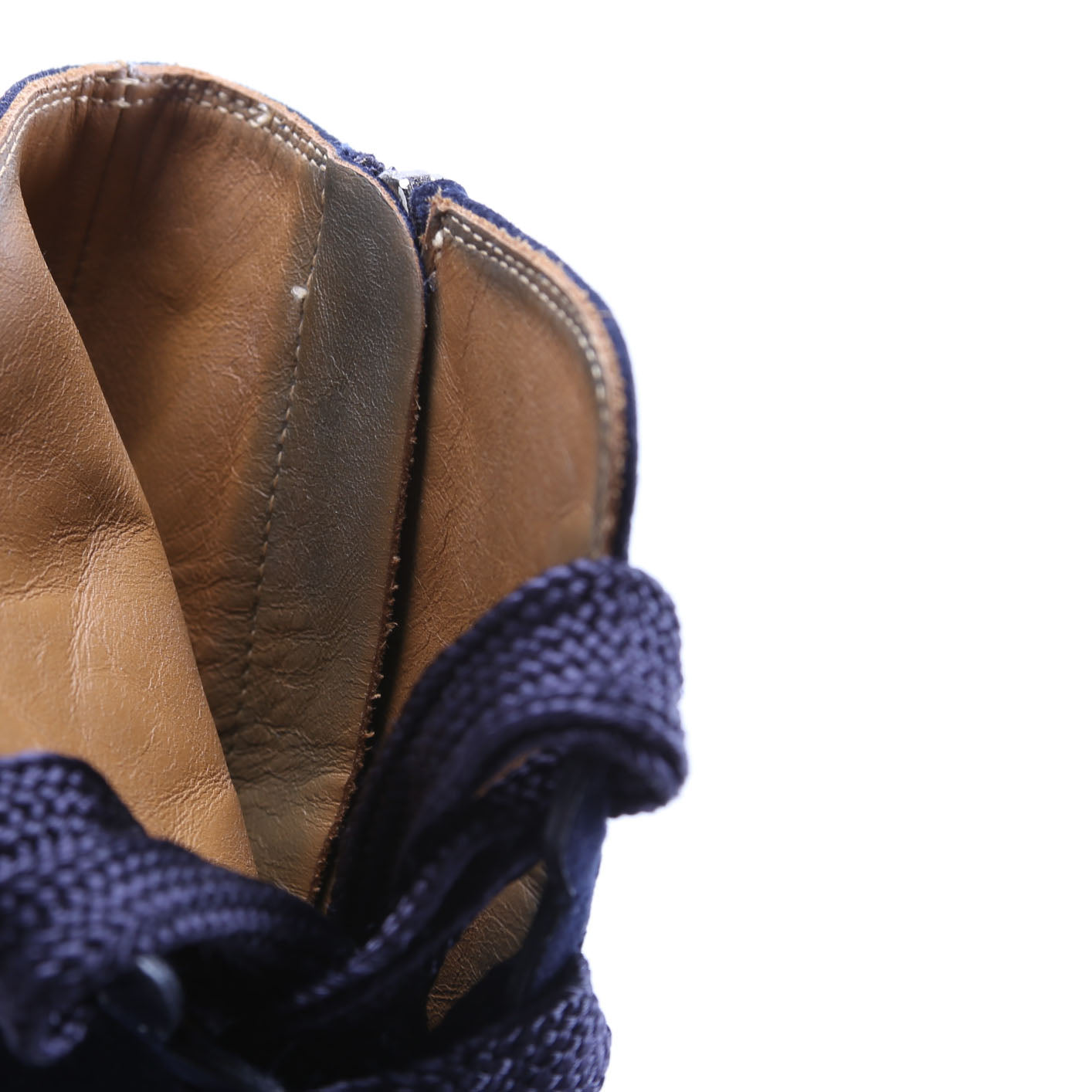 Harper Suede Lace Up Boots Size 37.5 Navy