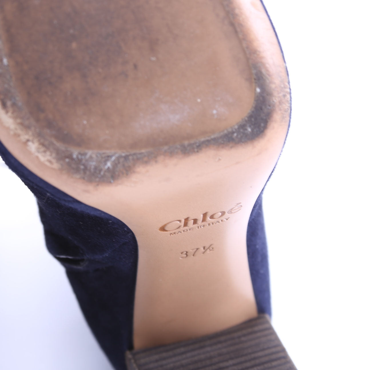 Harper Suede Lace Up Boots Size 37.5 Navy