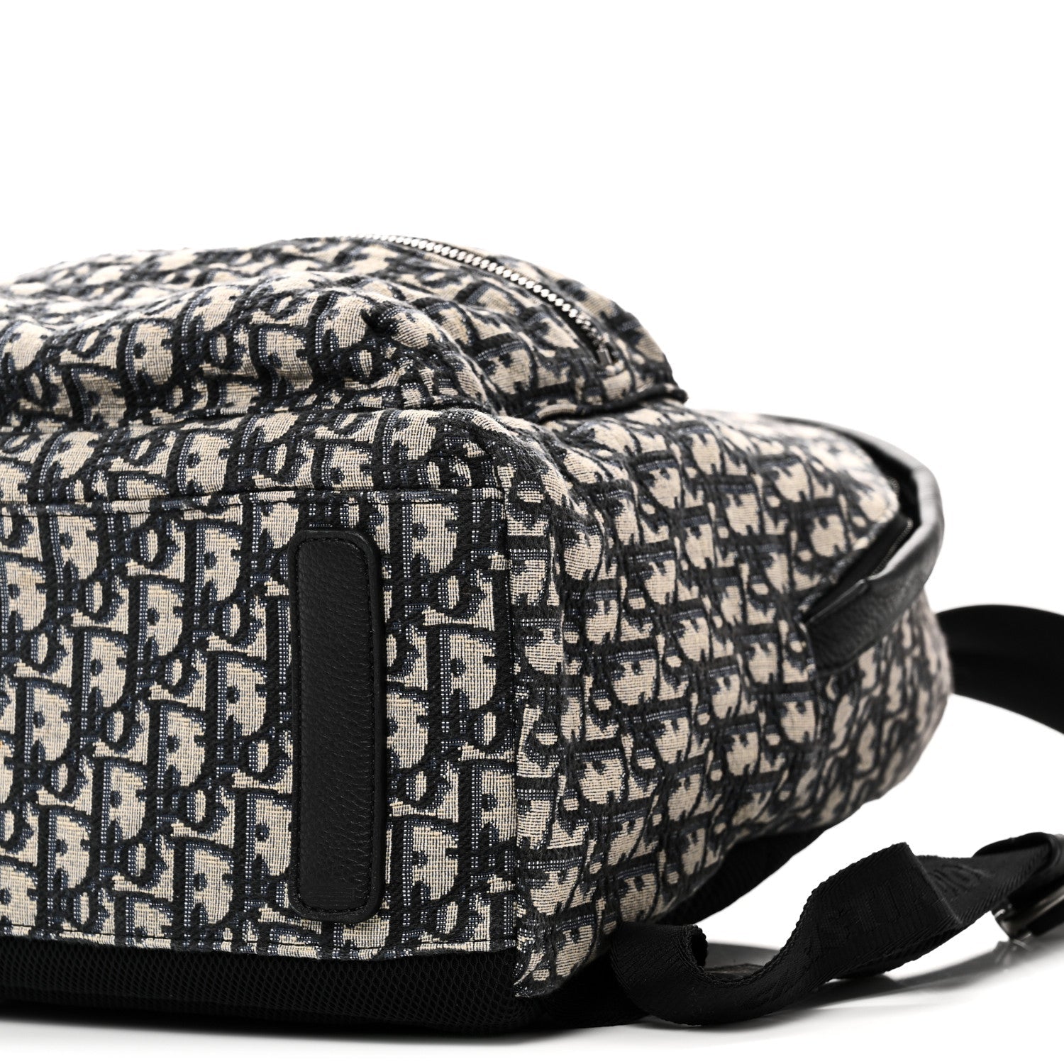 Christian Dior Oblique Calfskin Rider Backpack Beige Black