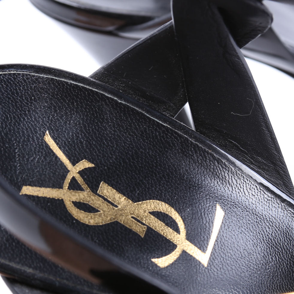 Tribute Platform Patent Sandal Heels Size 37