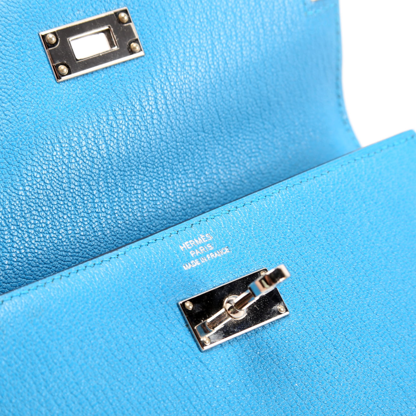 Kelly Medium Wallet Chevre Leather Blue