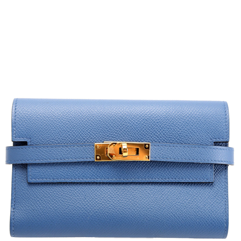 Kelly Medium Wallet Epsom Blue
