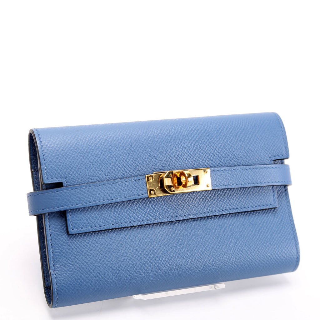 Kelly Medium Wallet Epsom Blue