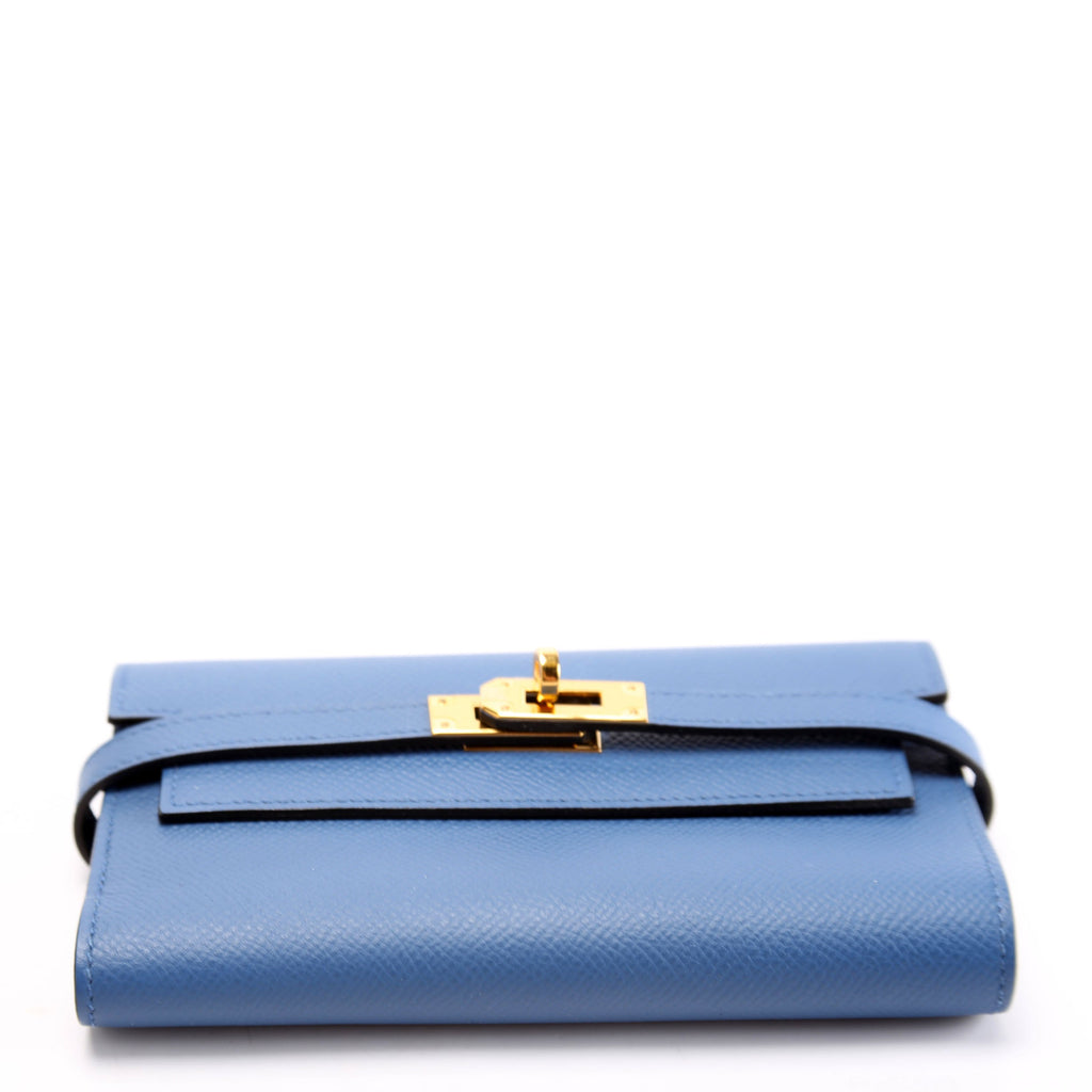 Kelly Medium Wallet Epsom Blue