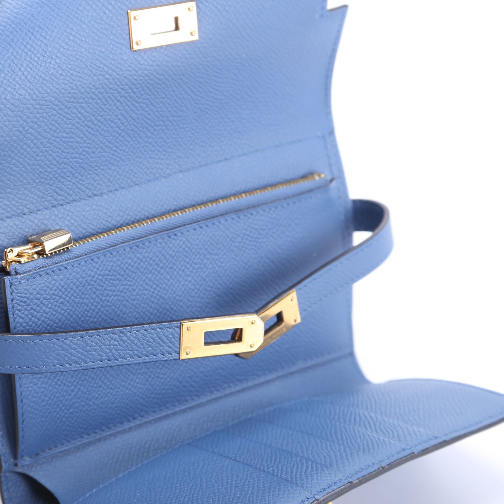 Kelly Medium Wallet Epsom Blue